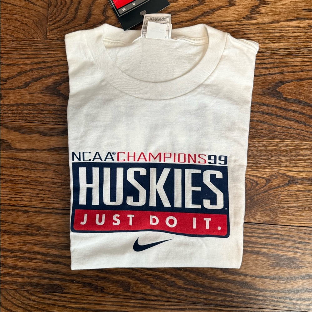 Nike White NCAA Champions Huskies Tee